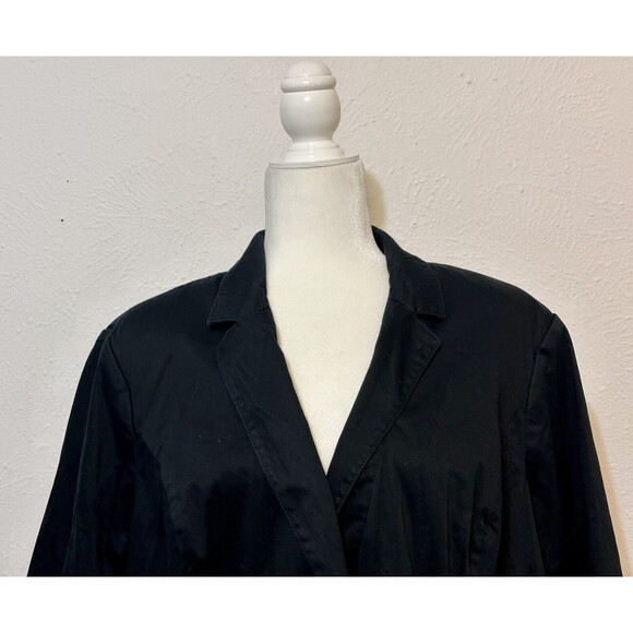 Lane Bryant Women Size 24 (3X) Black Button Front Jacket Career Wear Classic - Picture 2 of 10